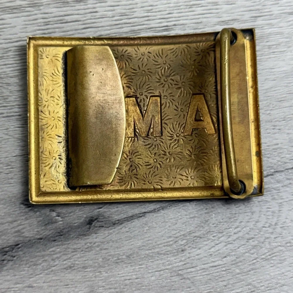 Vintage Augusta Military Academy 1960-61 Catalog Gold Ornament Belt Buckle Lot